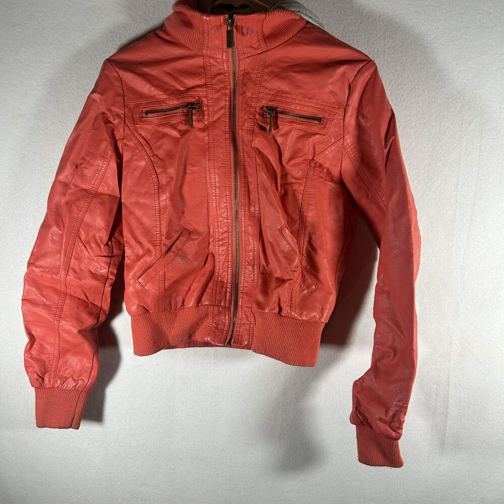 Charlotte Russe Coat Rustic Orange Jacket Lined Women Large Peacoat - Picture 2 of 15
